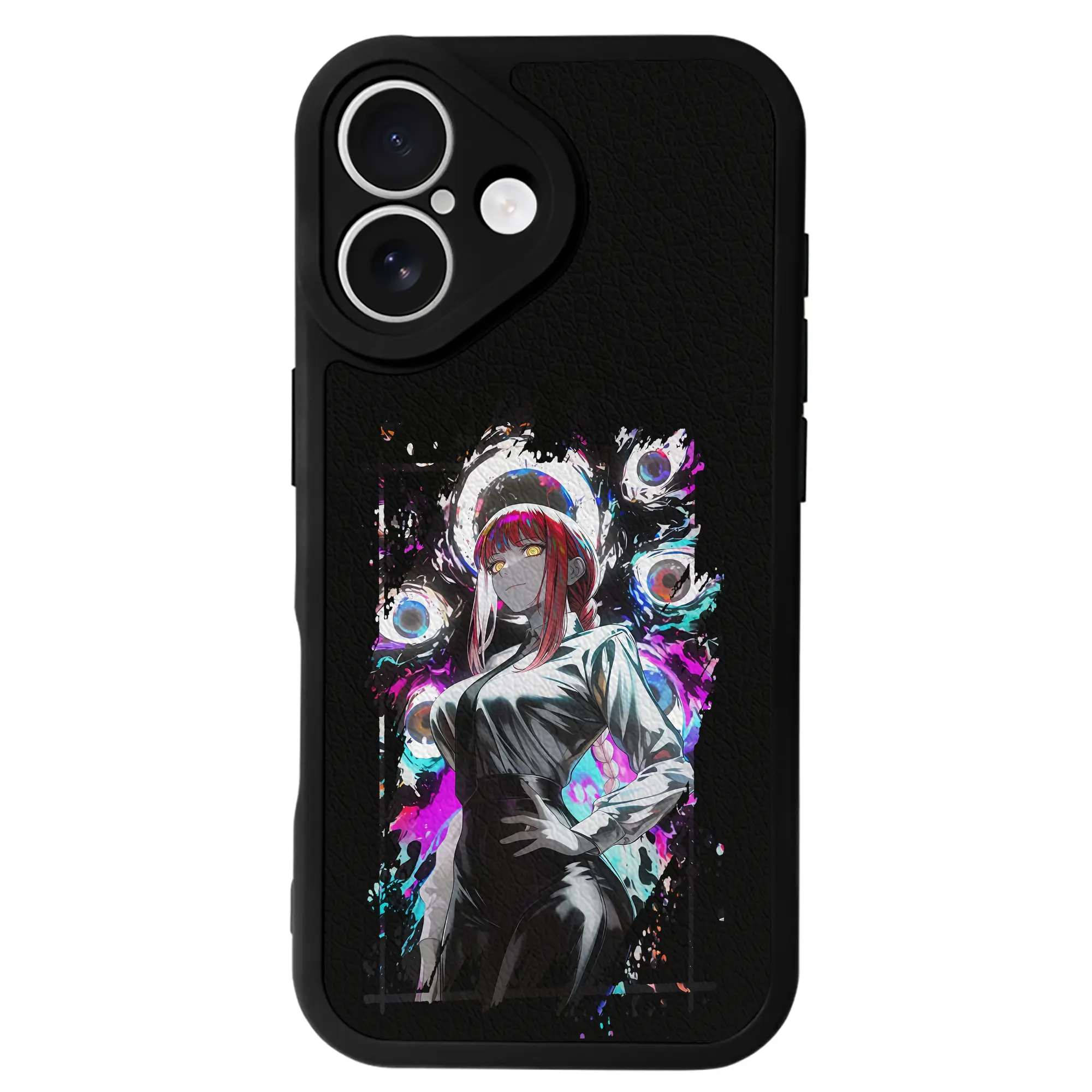 チェンソーマン グッズ,マキマ - IPhone 16シリーズ対応 ・ シリコンスマホケース ・ レザー調 ・ 高精度フィット ・ 耐衝撃 ・ ワイヤレス充電対応 ・ 精密カット